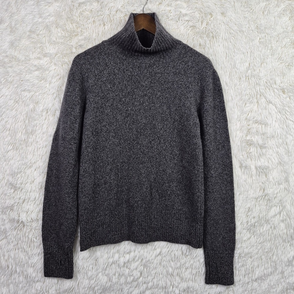 Oliver Spencer Extrafine Wool Charcoal Mens M Turtleneck Sweater Quiet Luxury